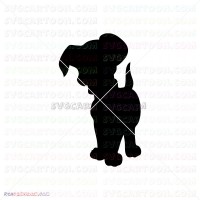 Cute Puppy Puppies Silhouette 101 Dalmatians 059 svg dxf eps pdf png