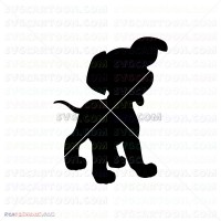 Cute Puppy Puppies Silhouette 101 Dalmatians 060 svg dxf eps pdf png