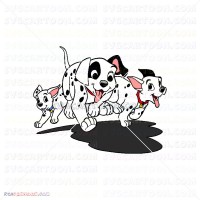 Cute Puppy Puppies Silhouette 101 Dalmatians 063 svg dxf eps pdf png