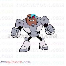 Cyborg Happy Teen Titans Go svg dxf eps pdf png