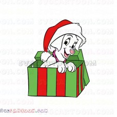Dalmatian Dog Christmas Santa svg dxf eps pdf png