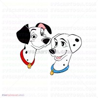 Dalmatian Family Pongo And Perdita 101 Dalmatians 067 svg dxf eps pdf png