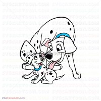 Dalmatian Family Pongo And Perdita 101 Dalmatians 068 svg dxf eps pdf png