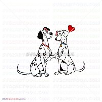 Dalmatian Family Pongo And Perdita 101 Dalmatians 069 svg dxf eps pdf png