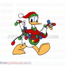 Donald Duck lights Mickey Mouse christmas svg dxf eps pdf png