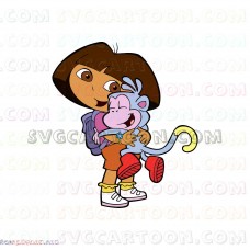 Dora and Boots hugging 2 Dora the Explorer svg dxf eps pdf png
