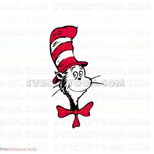 Download Dr Seuss Face Dr Seuss The Cat In The Hat Svg Dxf Eps Pdf Png PSD Mockup Templates
