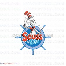 Dr Seuss Sea Ship steering wheel Dr Seuss The Cat in the Hat svg dxf eps pdf png