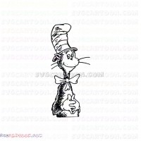 Dr Seuss Silhouette The Cat in the Hat 1 svg dxf eps pdf png