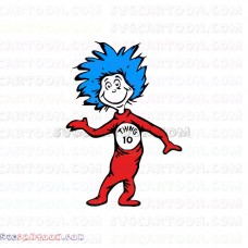 Dr Seuss Thing 10 Dr Seuss The Cat in the Hat svg dxf eps pdf png