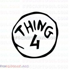 Dr Seuss Thing 4 circle svg dxf eps pdf png