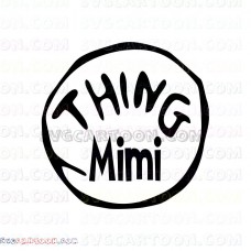 Dr Seuss Thing Mimi Circle Dr Seuss The Cat in the Hat svg dxf eps pdf png