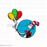 Dr Seuss with Balloon Dr Seuss The Cat in the Hat svg dxf eps pdf png