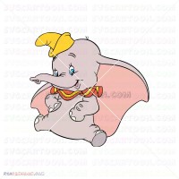 Dumbo Baby Elephant 001 svg dxf eps pdf png