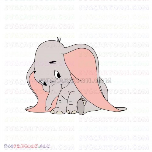 Dumbo Baby Elephant 2 Svg Dxf Eps Pdf Png