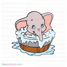 Dumbo Elephant Bathing svg dxf eps pdf png