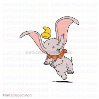 Dumbo Elephant Jumping for Joy svg dxf eps pdf png