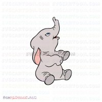 Dumbo Elephant Looking at the sky svg dxf eps pdf png
