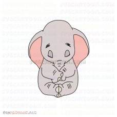 Dumbo Elephant Meditation svg dxf eps pdf png