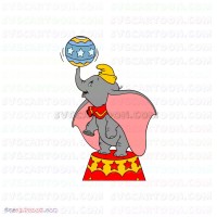Dumbo playing Ball Circus svg dxf eps pdf png