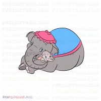 Dumbo with his Jumbo Mother Dumbo svg dxf eps pdf png
