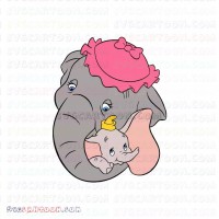 Dumbo with his Jumbo mother Faces Dumbo svg dxf eps pdf png