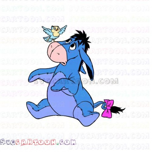 Download Eeyore Donkey With Bird Winnie The Pooh Svg Dxf Eps Pdf Png
