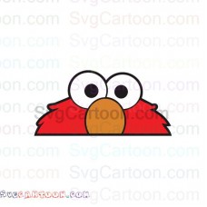 Elmo Peeking Face Sesame Street svg dxf eps pdf png