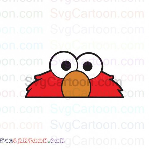Download Elmo Peeking Face Sesame Street Svg Dxf Eps Pdf Png