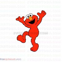 Elmo Raising his hands and raised his foot Sesame Street svg dxf eps pdf png