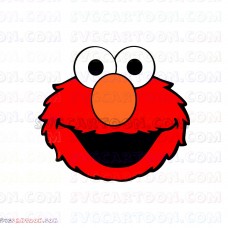 Elmo Smiley Face Sesame Street svg dxf eps pdf png
