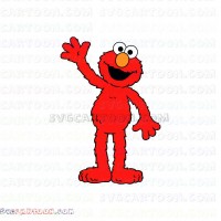 Elmo waving his hand Sesame Street svg dxf eps pdf png