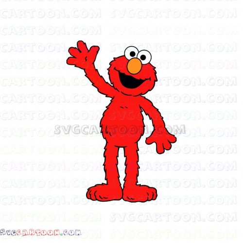 Download Elmo Waving His Hand Sesame Street Svg Dxf Eps Pdf Png