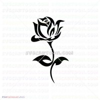 Enchanted Rose Silhouette Beauty And The Beast 062 svg dxf eps pdf png