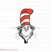 Face Dr Seuss The Cat in the Hat 4 svg dxf eps pdf png