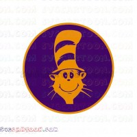 Face in circle Dr Seuss The Cat in the Hat svg dxf eps pdf png