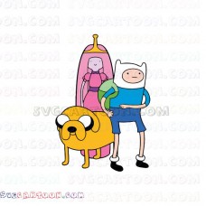 Finn the Human and Princess Bubblegum and Jake the Dog Adventure Time svg dxf eps pdf png