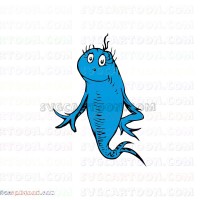 Fish Blue Dr Seuss The Cat in the Hat svg dxf eps pdf png