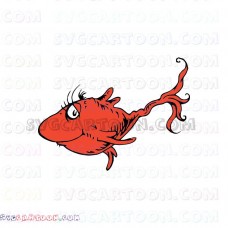 Fish Red Dr Seuss The Cat in the Hat svg dxf eps pdf png