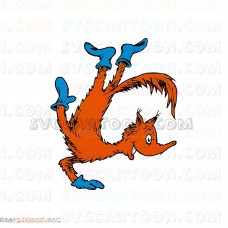Fox in Socks Upside Down Dr Seuss The Cat in the Hat svg dxf eps pdf png