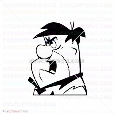 Fred Face Flintstones 004 svg dxf eps pdf png
