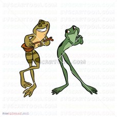 Frog Naveen puckering up The Princess And The Frog 014 svg dxf eps pdf png