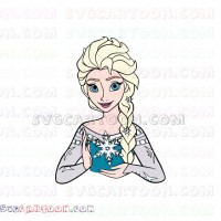 Frozen Elsa snowflake svg dxf eps pdf png
