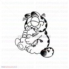 Garfield Silhouette 010 svg dxf eps pdf png
