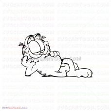 Garfield Silhouette 011 svg dxf eps pdf png