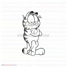 Garfield Silhouette 012 svg dxf eps pdf png