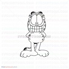 Garfield Silhouette 013 svg dxf eps pdf png