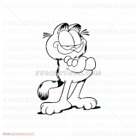 Garfield Silhouette 014 svg dxf eps pdf png
