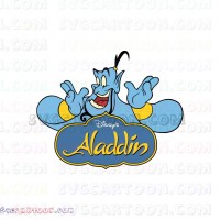 Genie with logo Aladdin svg dxf eps pdf png