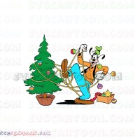 Goofy Mickey Mouse christmas svg dxf eps pdf png
